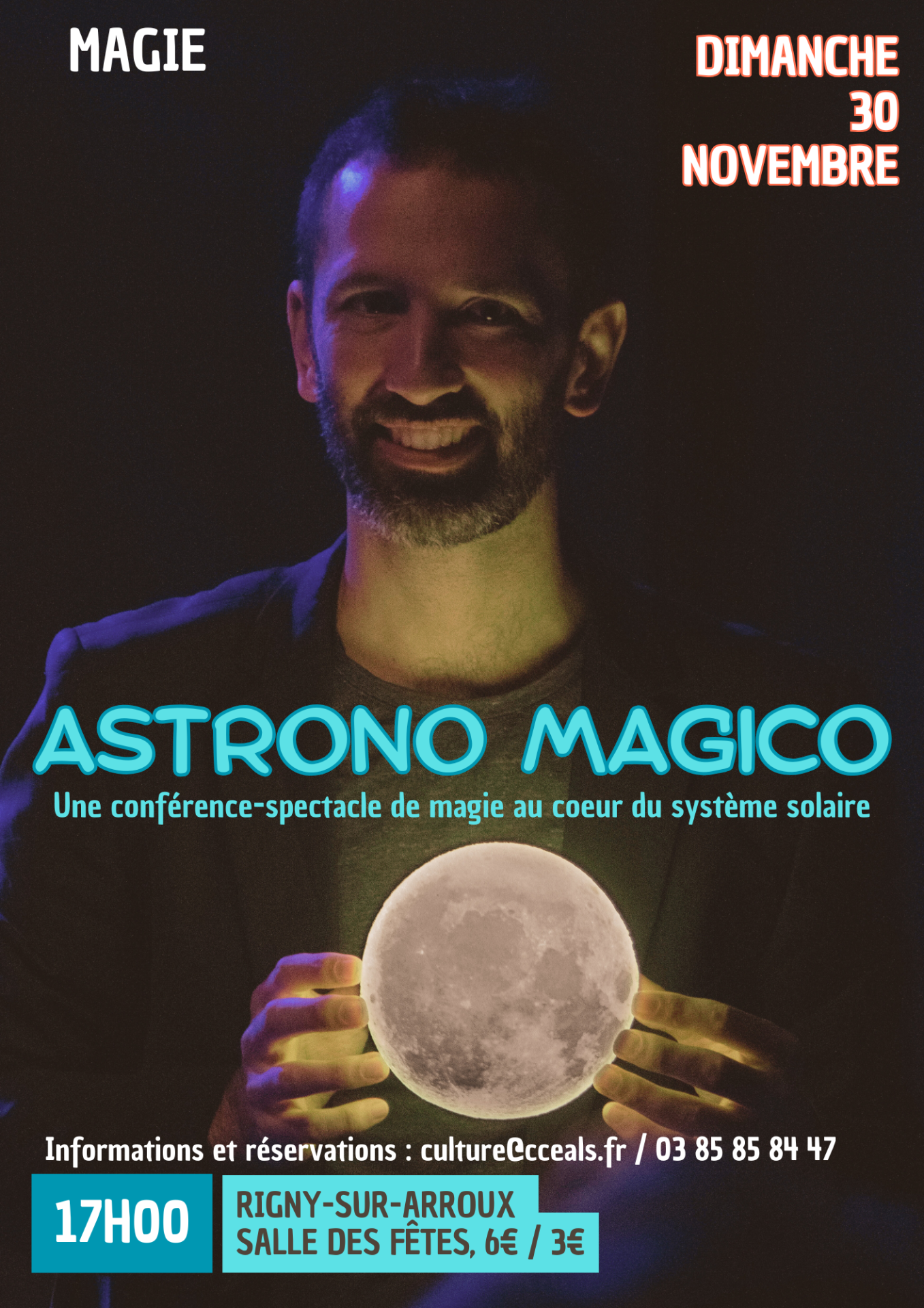 magicien qui tient la lune